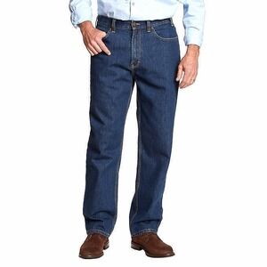 Kirkland Signature Jeans 46x32 Relaxed Heavy Duty Denim Double Seam Stitching